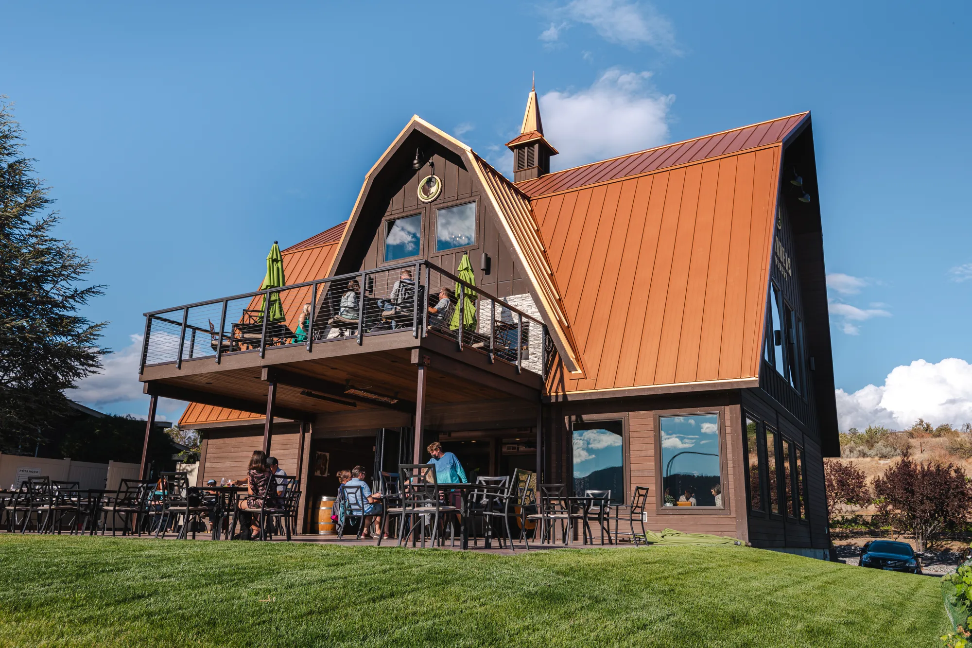 The copper-roofed Cairdeas Barn